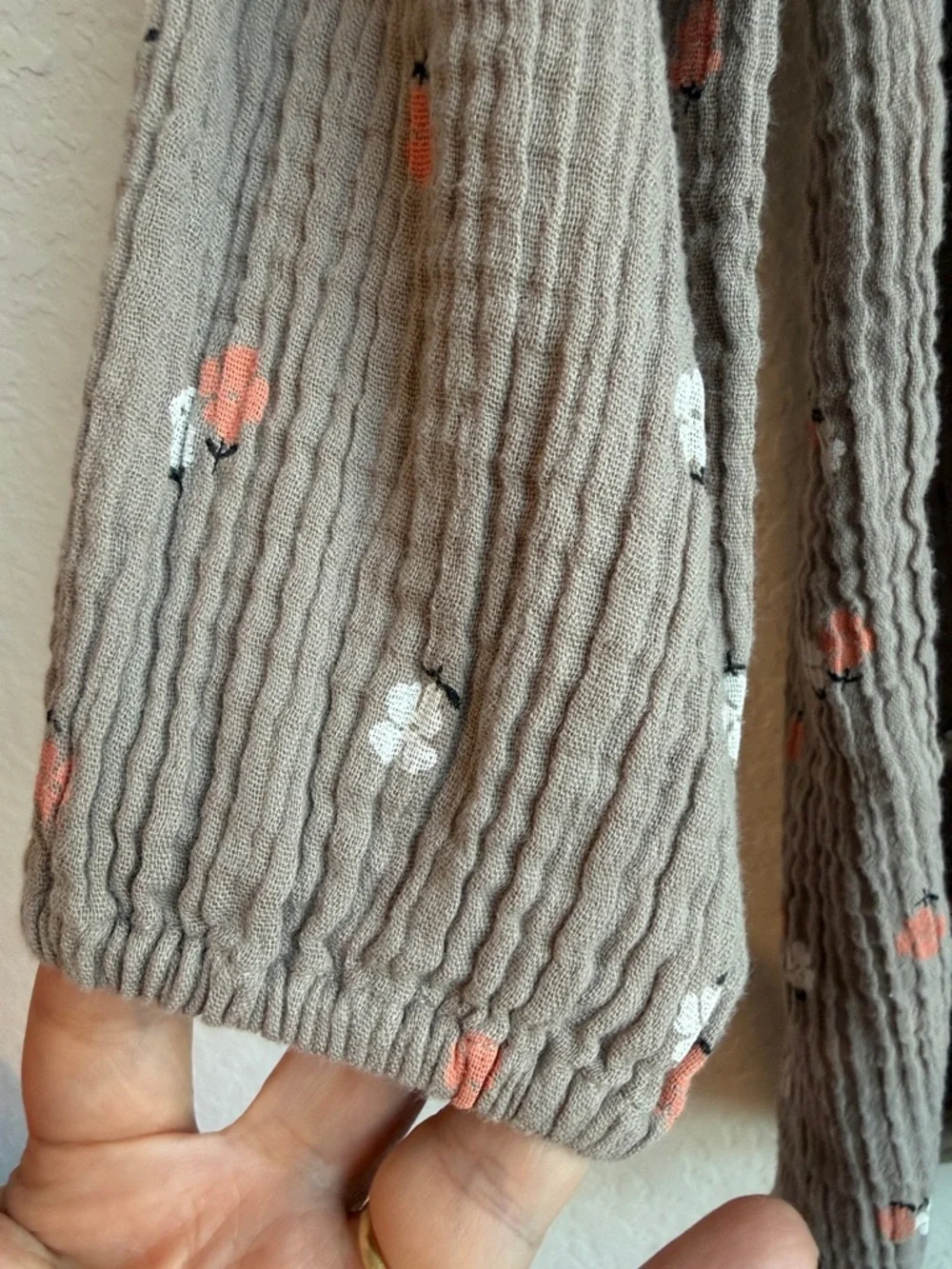 H&M Cotton Gauze Dress with Pink and White Floral Print